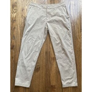 Lululemon ABC Slim Fit Pants Mens Size 32x28 Performance Warpstreme Beige